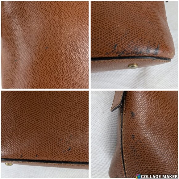 Authentic Celine 2 Way Leather Hand Bag Brown Made in Italy - Picture 10 of 13